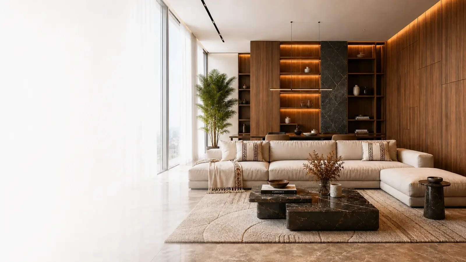 Modern interior designed and built by Panova in Addis Ababa